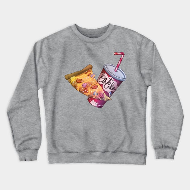 Menu 1 - Pizza and Catcola Crewneck Sweatshirt by ThePaper